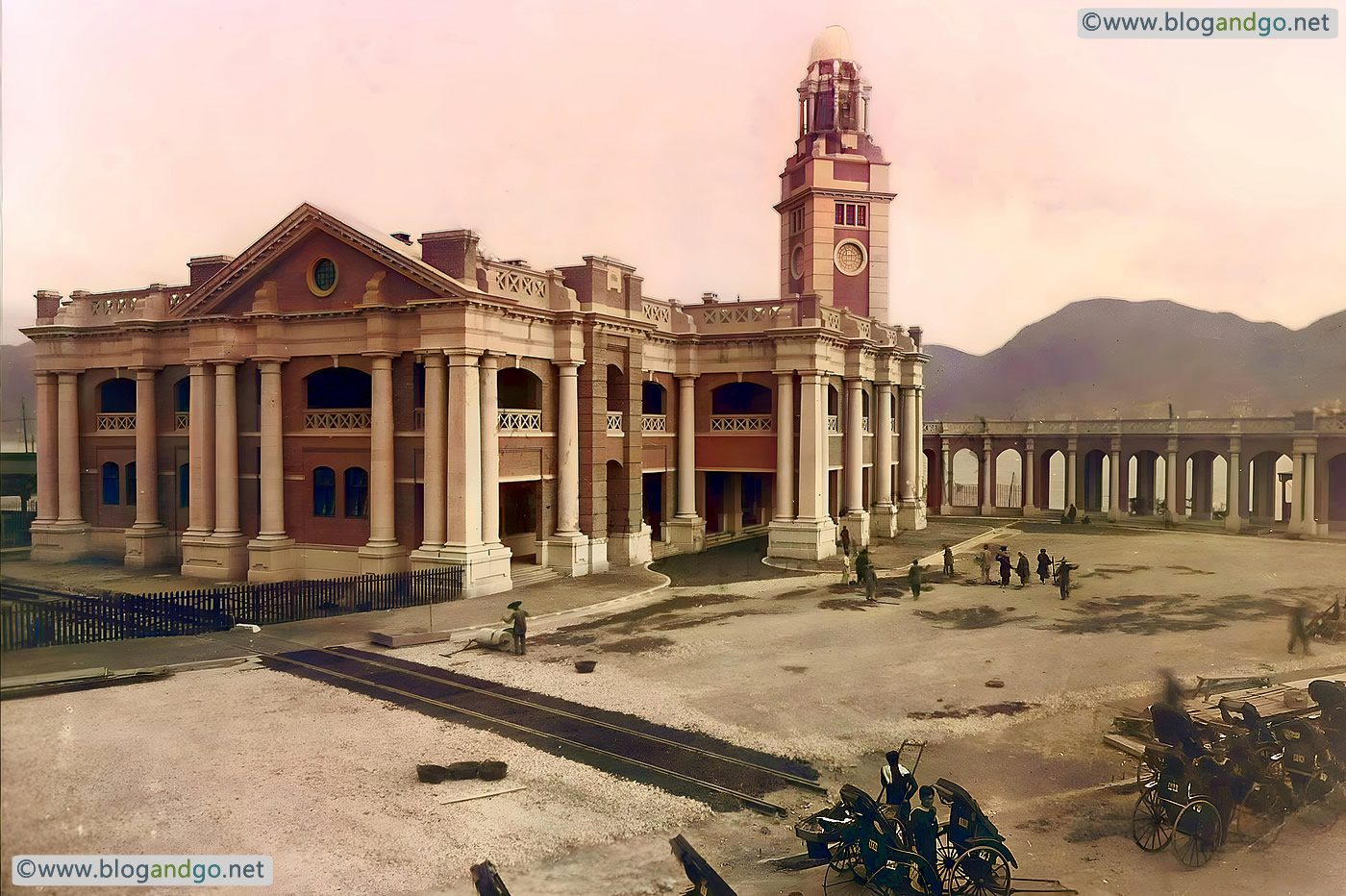 Kowloon station and the Clock Tower in 1914